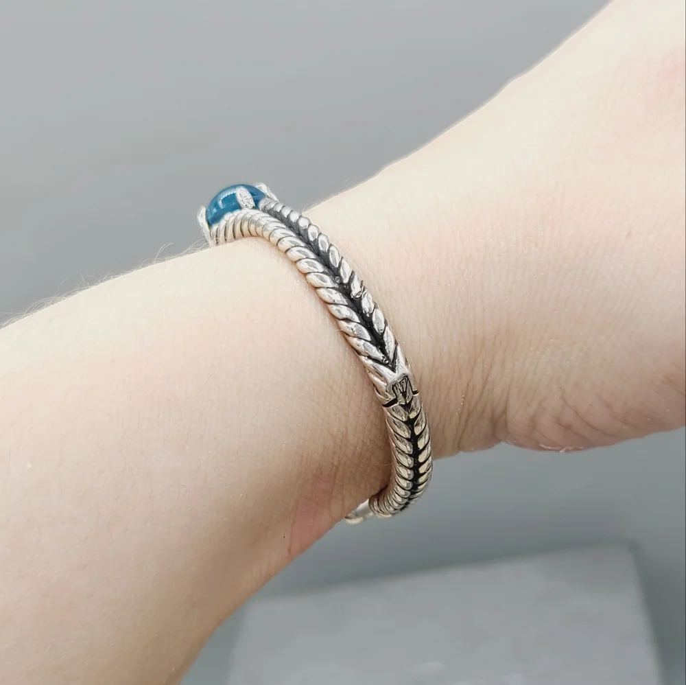 David Yurman Chatelaine Blue Topaz Diamond Bracelet - Picture 11 of 12